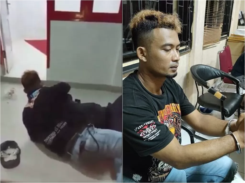 Preman ancam pria pakai pisau dan rendahkan polisi di Cianjur (Instagram/jokersupriadi)