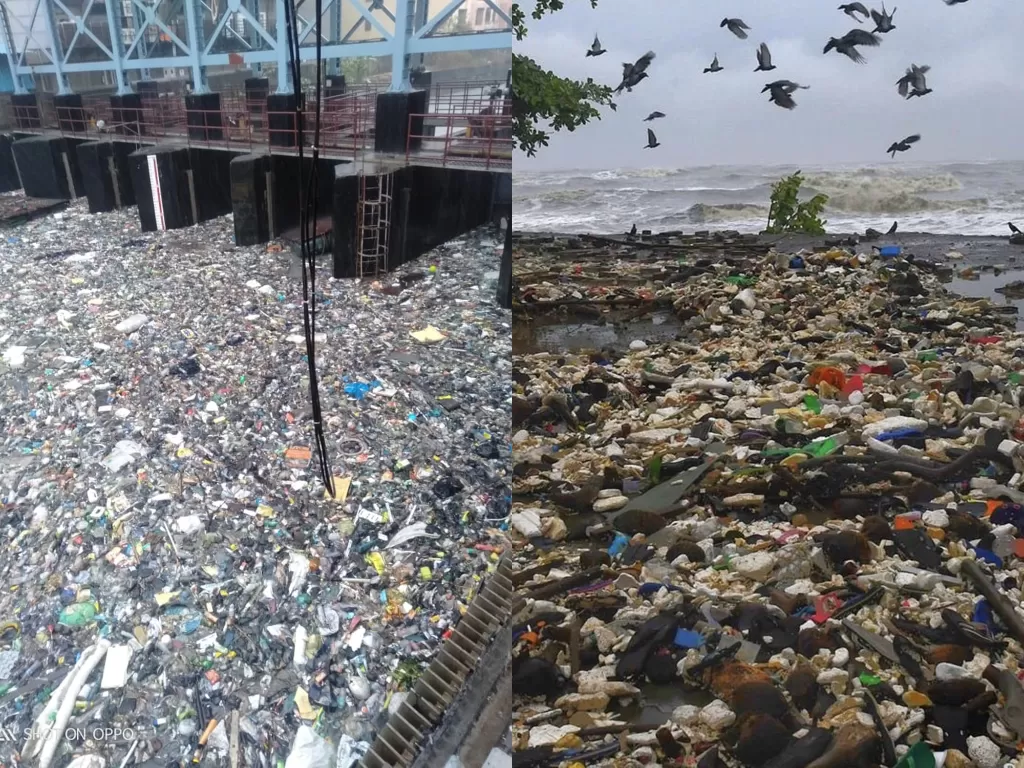 Ribuan sampah di India. (Photo/Twitter)