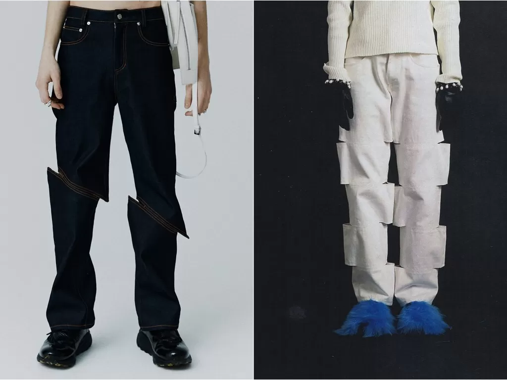 Jeans dengan desain unik (Instagram/@leje.official)