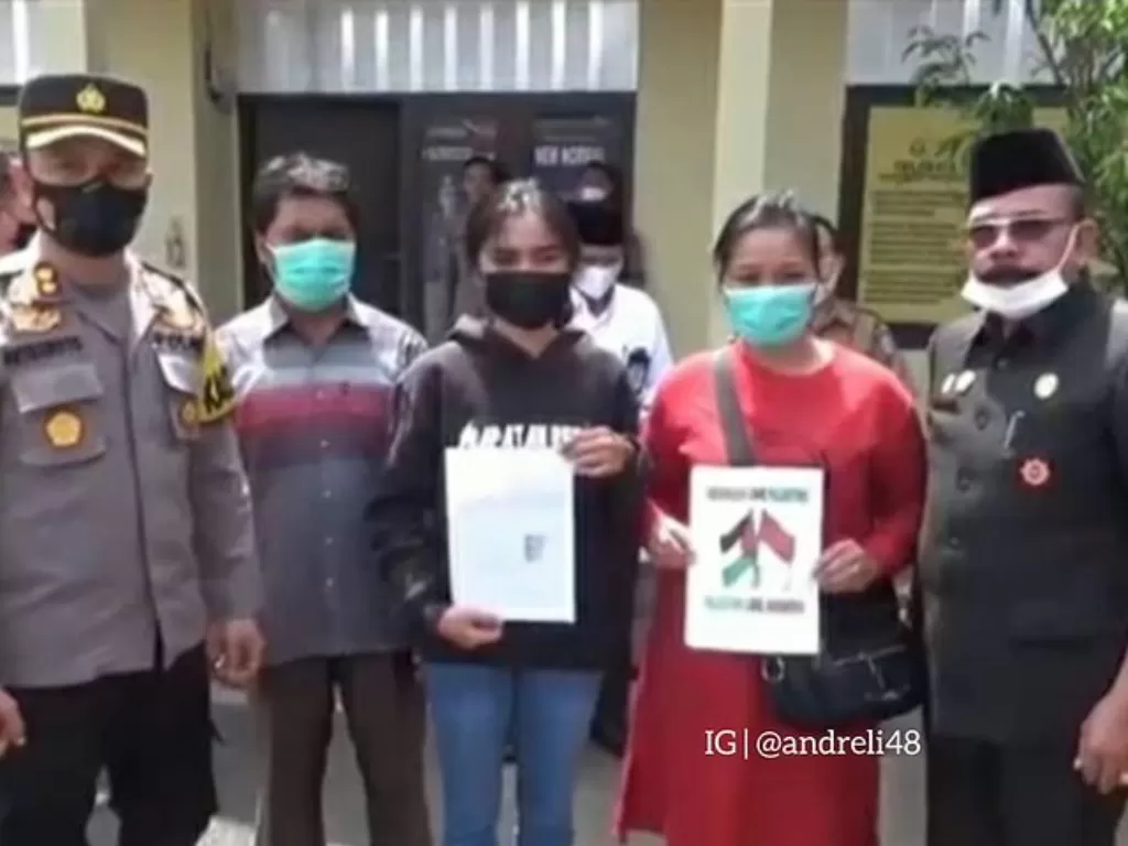 Siswi SMA yang hina Palestina di Bengkulu Tengah dikeluarkan dari sekolah (Instagram/andreli48)