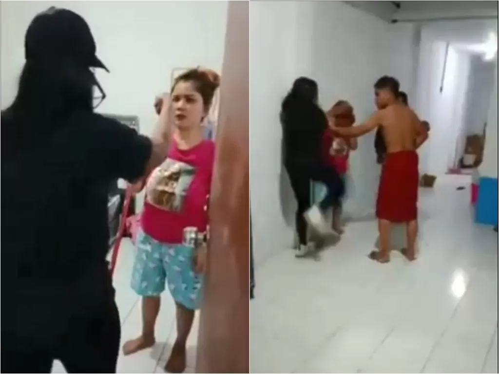 Istri sah labrak pelakor dan suaminya di kamar kos janda di Medan (Instagram/andreli48)
