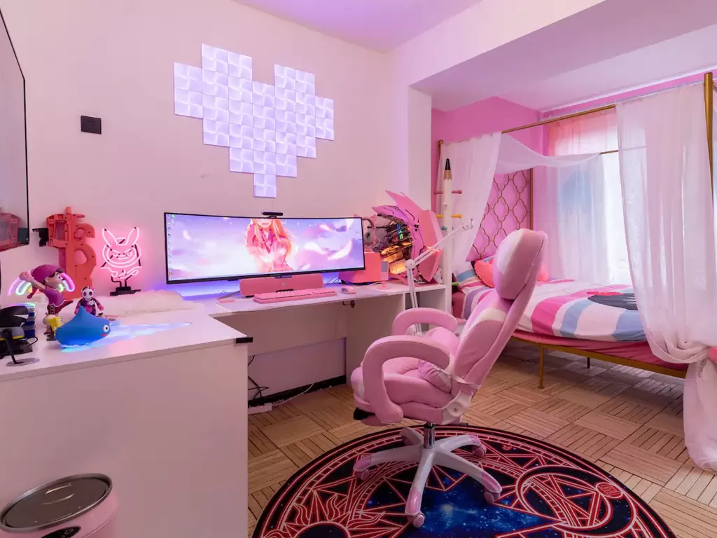 Tampilan ruangan Airbnb dengan tema gaming (photo/Airbnb/Gamer House ??)