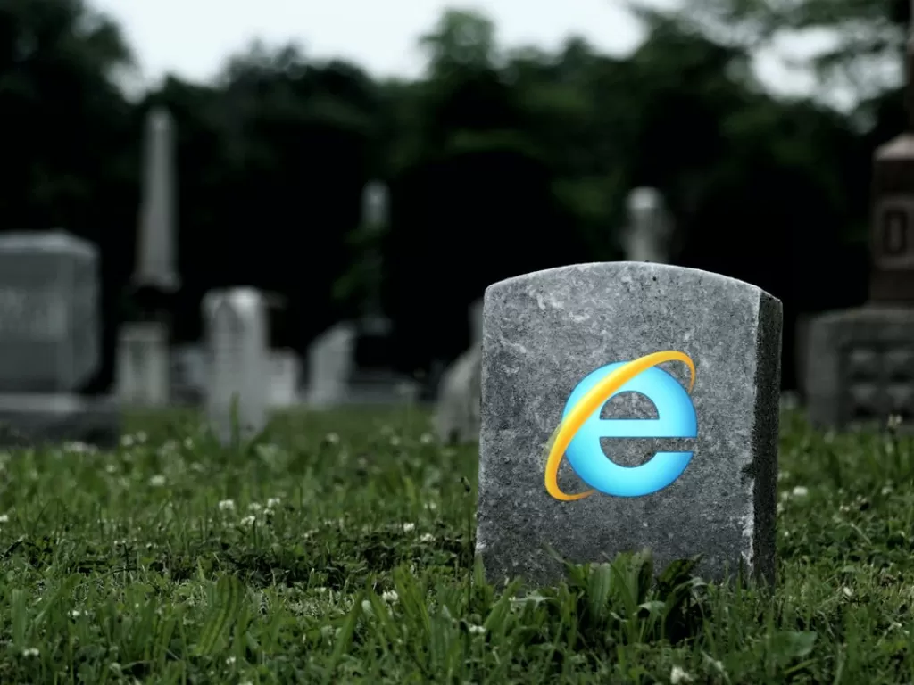 Internet Explorer dipensiunkan (Ilustrasi/laptrinhx)