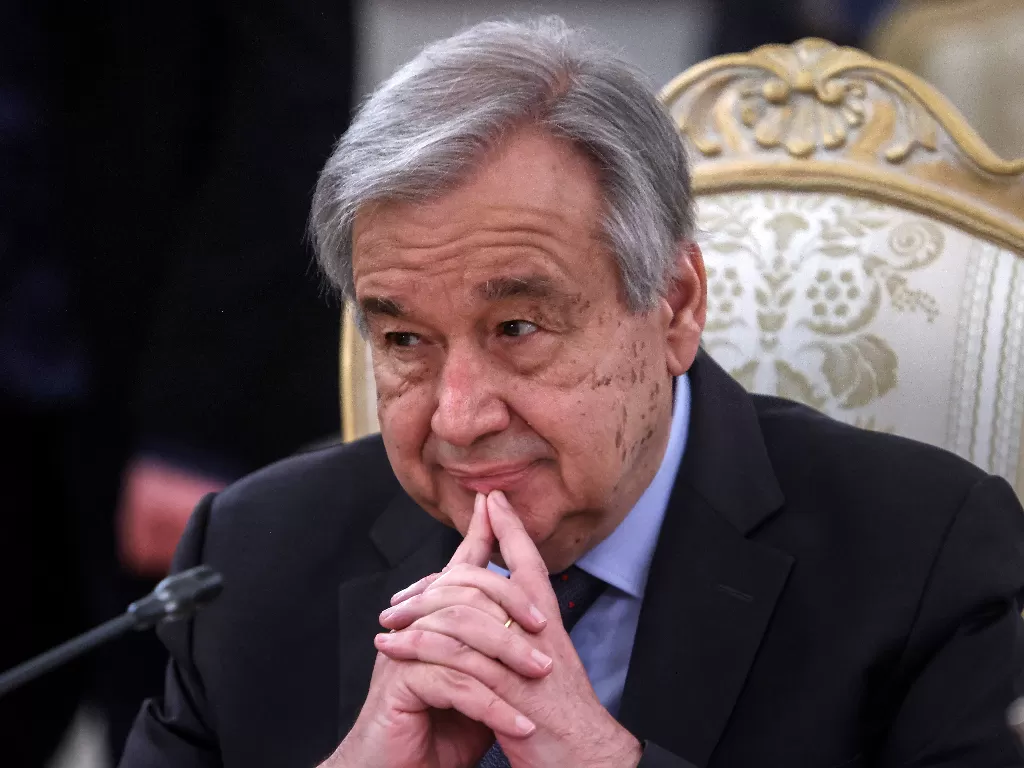  Sekretaris Jenderal PBB Antonio Guterres. (pada/REUTERS/Maxim Shemetov)