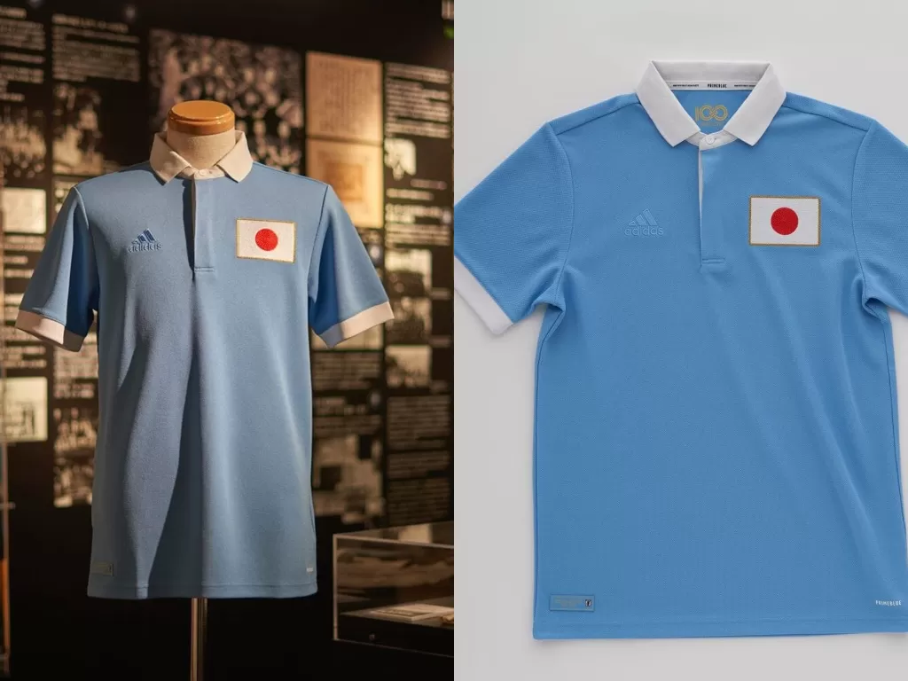 Tampilan kaos sepak bola Jepang buatan Adidas. (photo/Dok. Adidas)