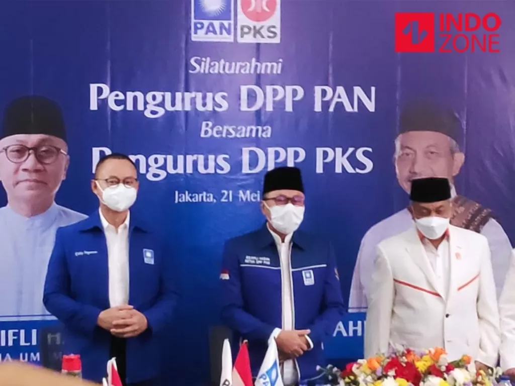 DPP PKS Sambangi DPP PAN (INDOZONE/Harits Tryan Akhmad)