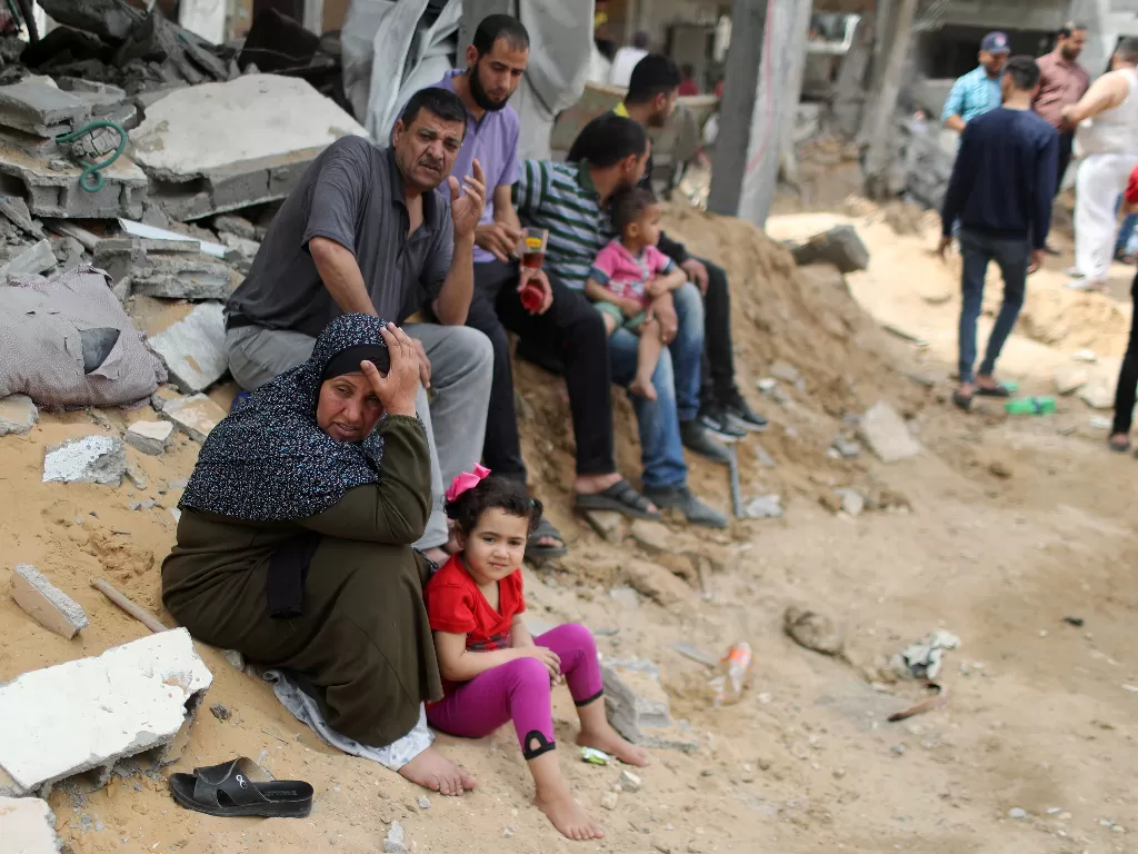 Israel dan Hamas melakukan gencatan senjata di Jalur Gaza. (REUTERS/Mohammed Salem)