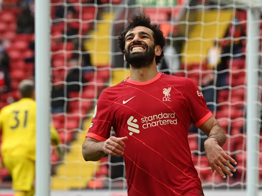 Mohamed Salah, penyerang Liverpool. (REUTERS/PAUL ELLIS)
