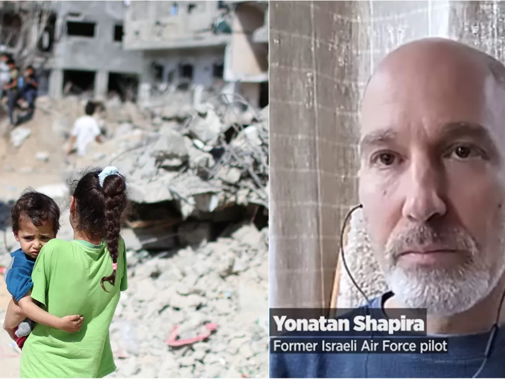 Kiri: Rumah warga Palestina hancur karena serangan Israel (REUTERS/Mohammed Salem) / Kanan: Yonatan Shapira (Anadolu Agency)