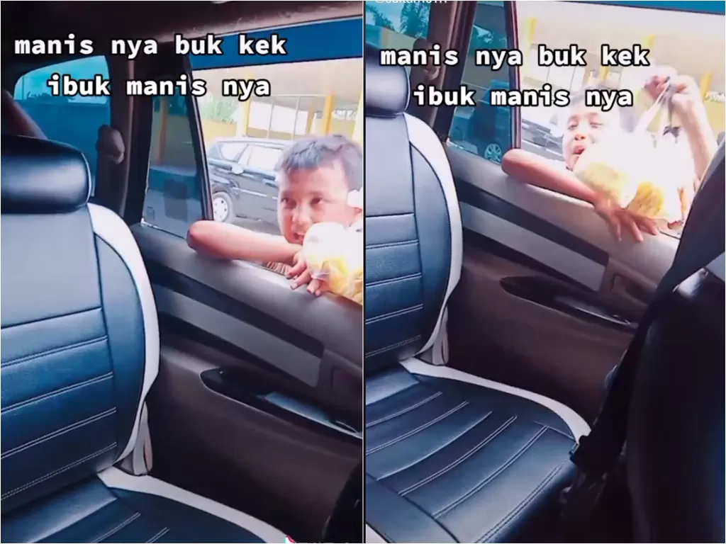  Cuplikan video saat bocah yang gombal saat jualan nanas. (photo/TikTok)