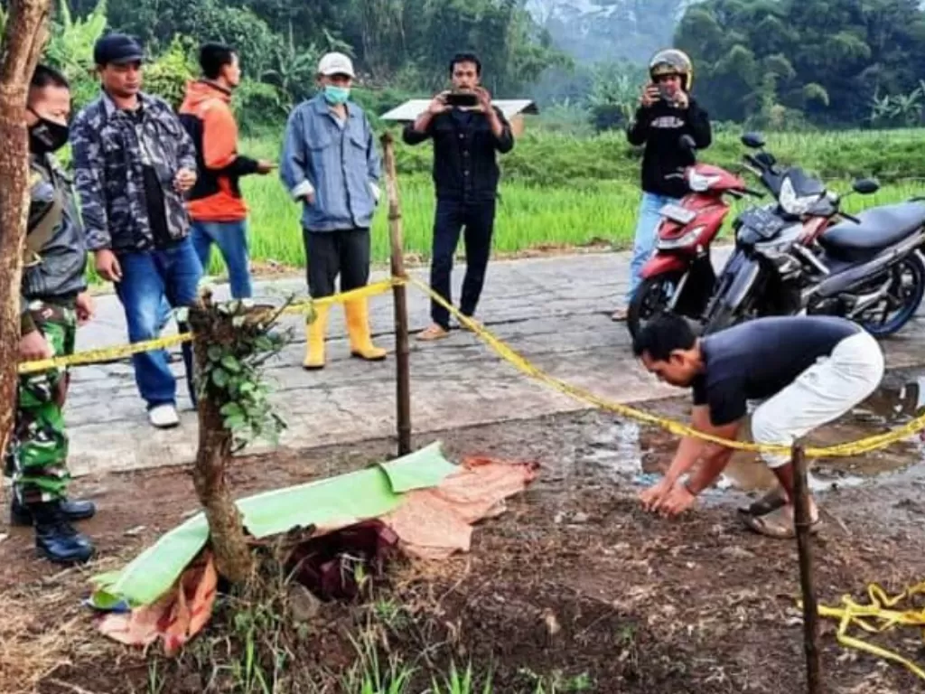 Penemuan mayat di Tarogong Kidul (Instagram/poros.garut)