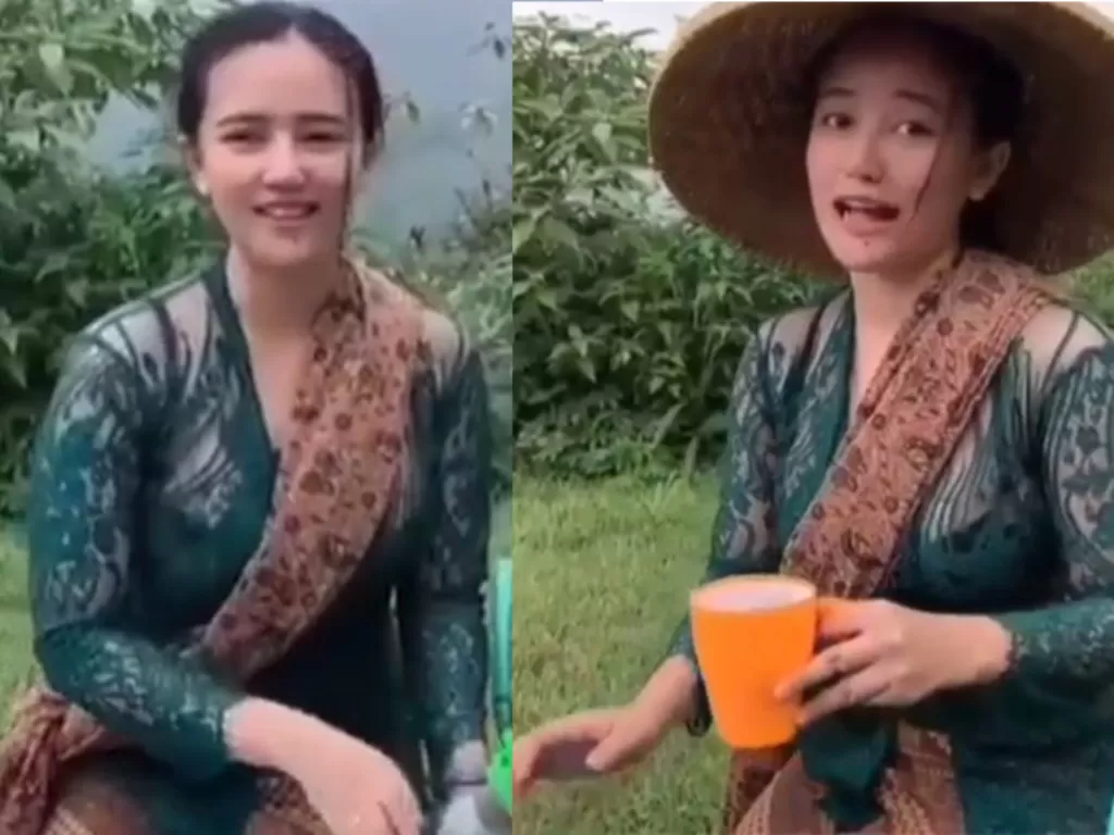 Wanita berparas cantik penjual jamu jadi viral di media sosial. (Instagram)