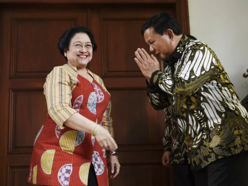 Pertemuan antara Megawati dan Prabowo Subianto di tahun 2019 (ANTARA FOTO/Puspa Perwitasari)