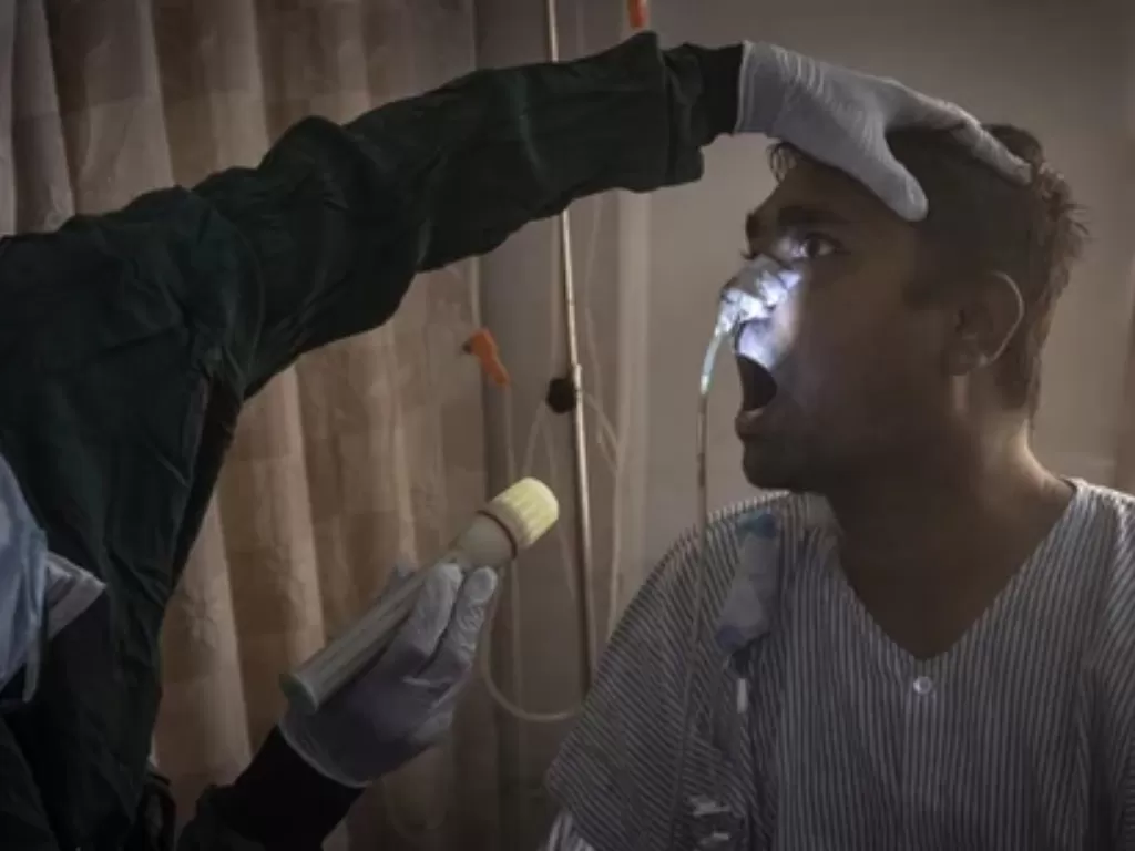 Pasien terinfeksi kasus jamur hitam (Pratham Gokhale/HT Photo)