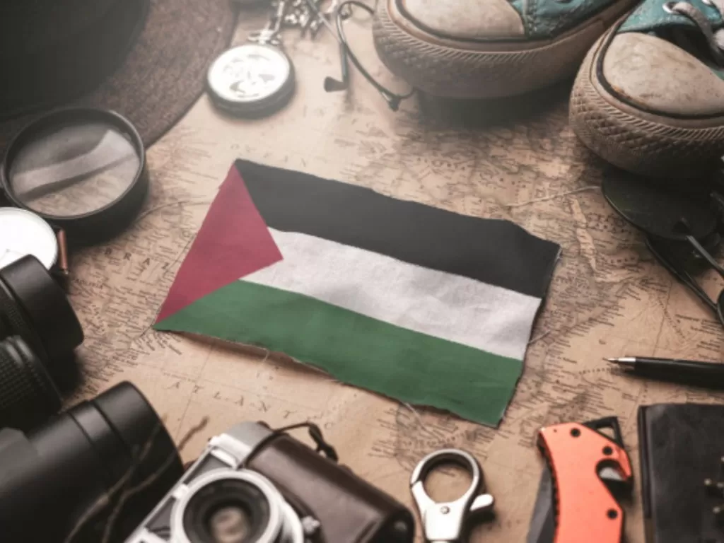 Ilustrasi bendera Palestina. (Freepik).
