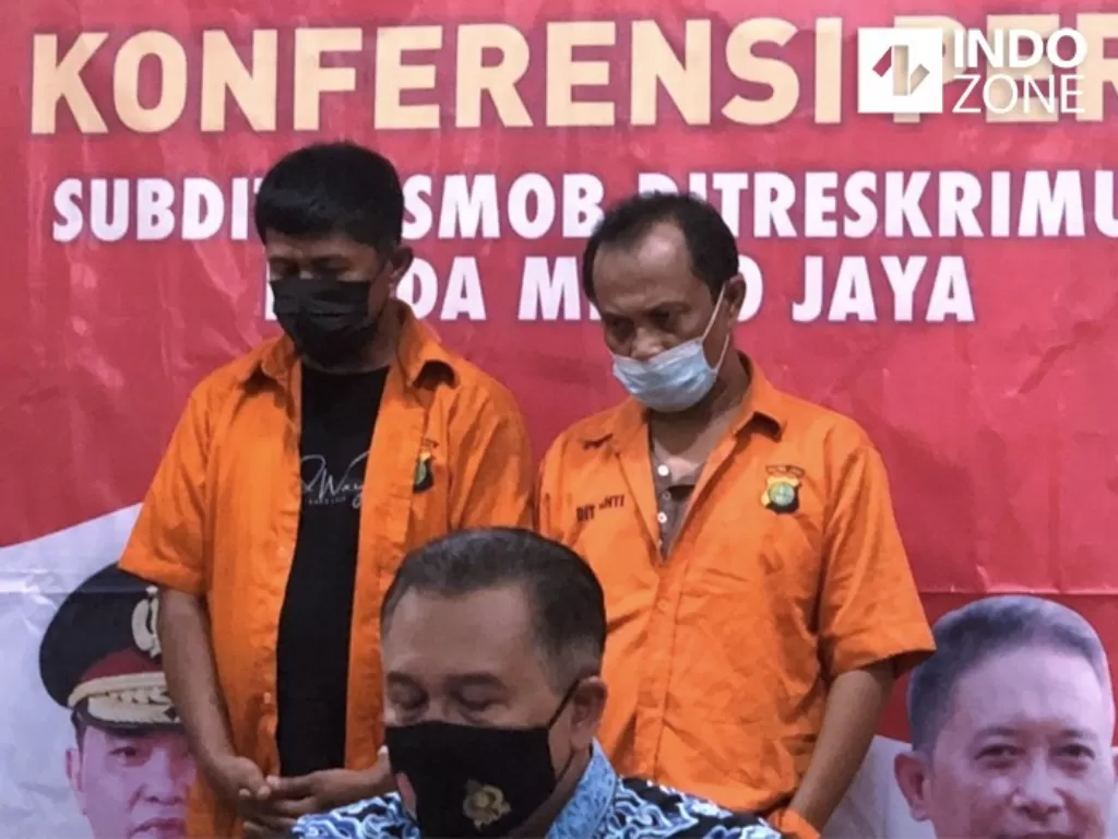 Konferensi pers kasus sindikat ganjal ATM raup ratusan juta di Mapolda Metro Jaya. (INDOZONE/Samsudhuha Wildansyah)