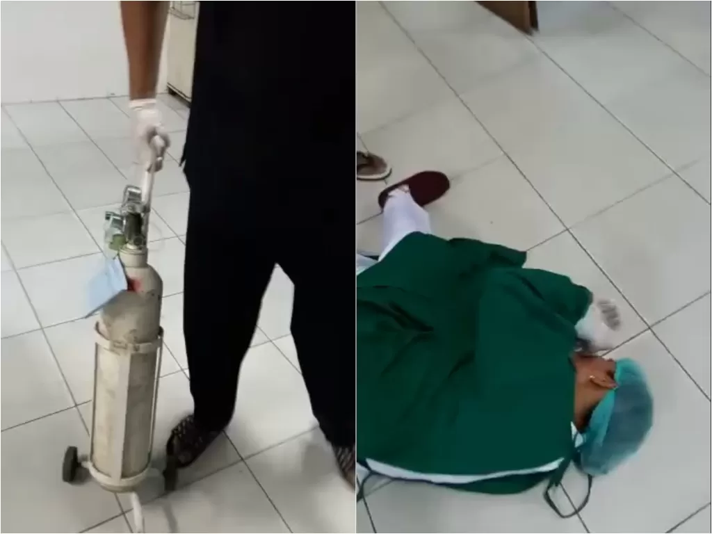 Pihak RSUD Pirngadi Medan lapor pengunggah video sebut tabung oksigen kosong ke polisi (Facebook/Amridaeng Daeng)