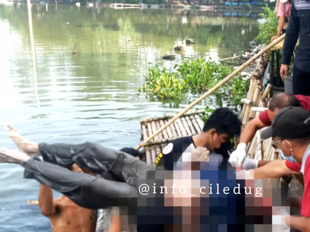 Warga temukan mayat pria tenggelam di Danau Cipondoh (Instagram/info_ciledug)