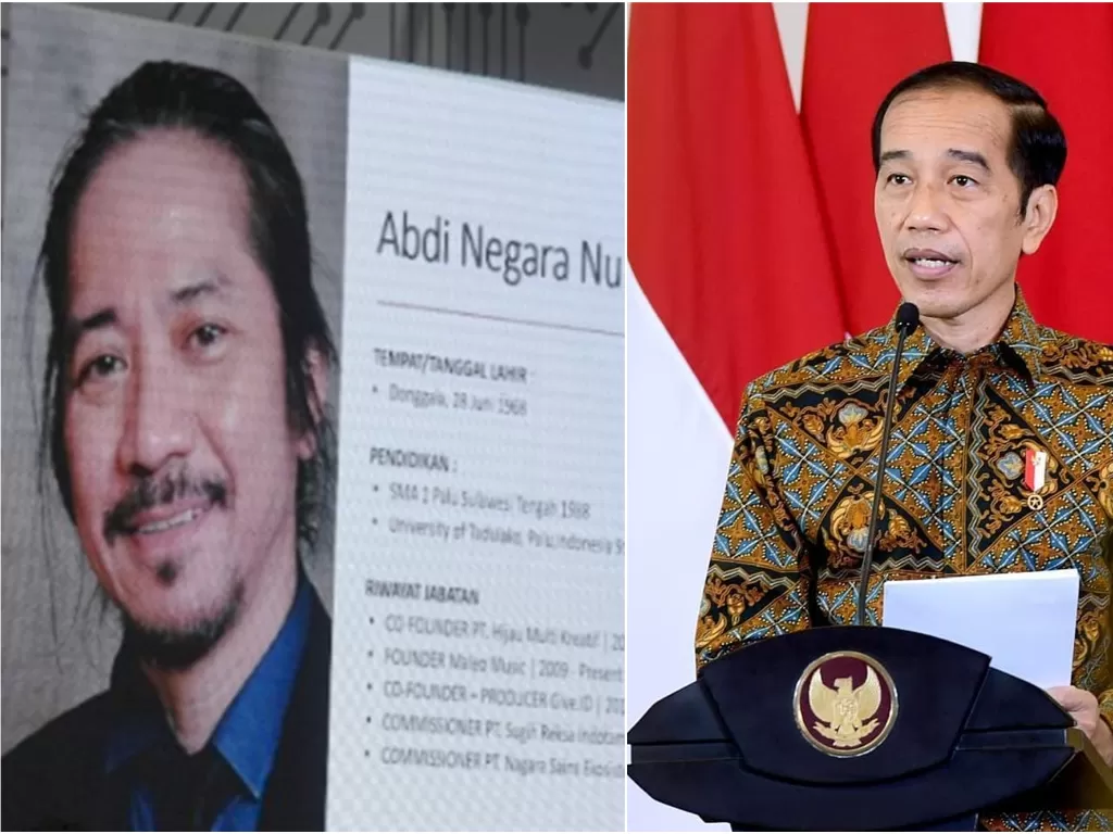 Kolase Abdee Slank dengan Presiden Jokowi. (Instagram)