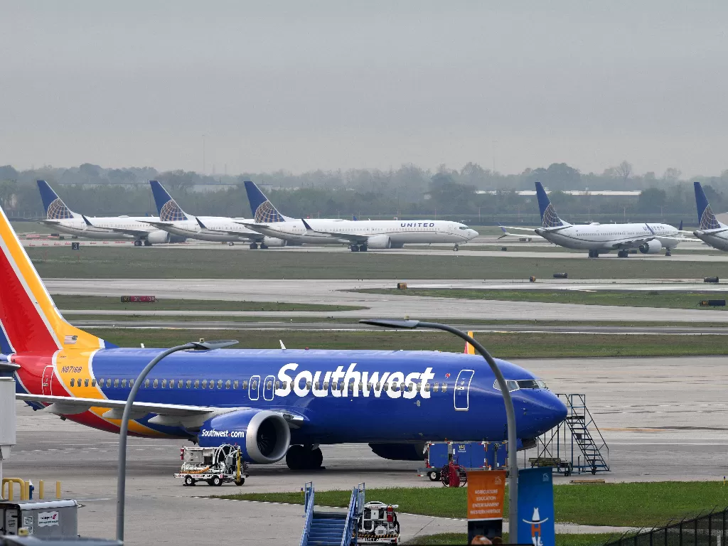 Southwest Airlines. (photo/REUTERS/LOREN ELLIOTT)