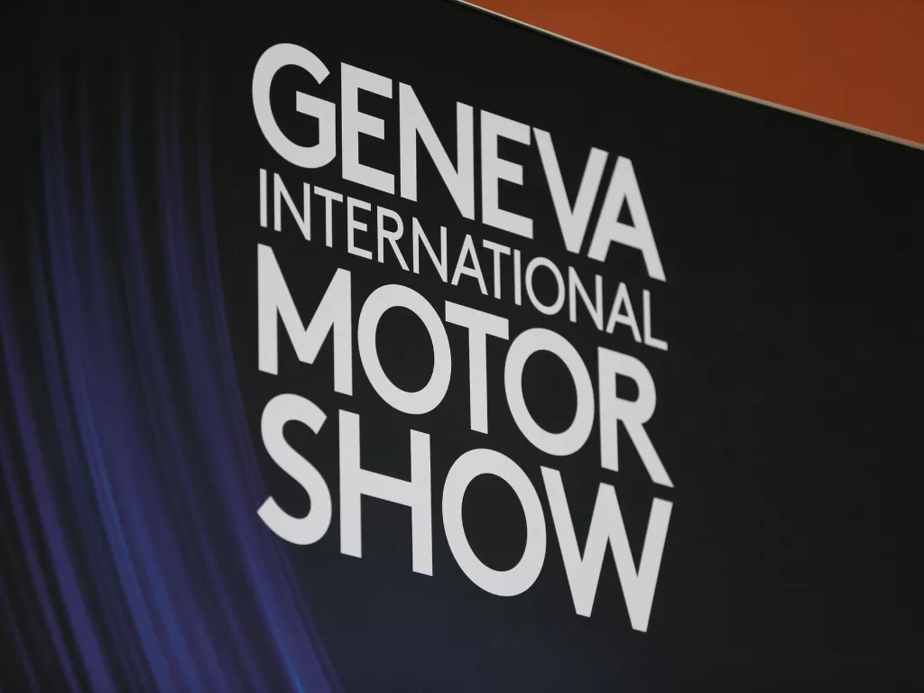 Logo pameran Geneva International Motor Show (photo/REUTERS/Pierre Albouy)