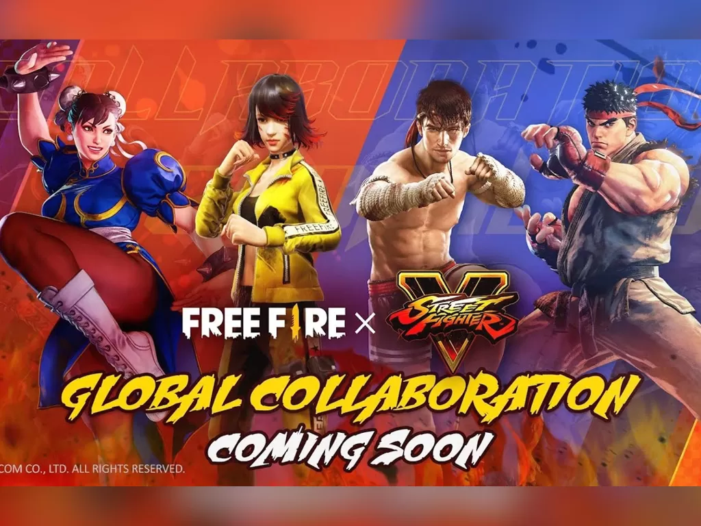 Kolaborasi antara Free Fire dengan Street Fighter V (photo/Garena/Capcom)
