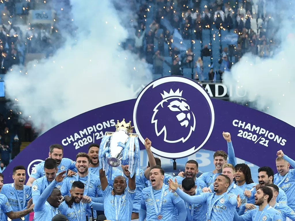 Manchester City juara Liga Inggris. (photo/REUTERS/Peter Powell)