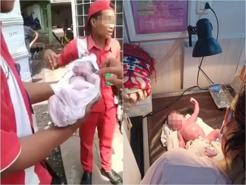 Petugas SPBU di Musi Banyuasin temukan bayi perempuan terbungkus plastik putih di kamar mandi (Instagram/manaberita)