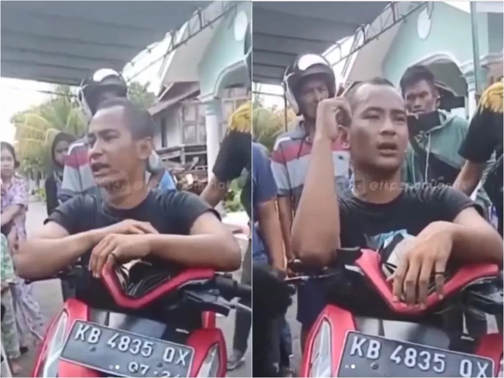 Pria kepergok mencuri di rumah polisi yang berada di Pontianak (Instagram/tkp_pontianak)