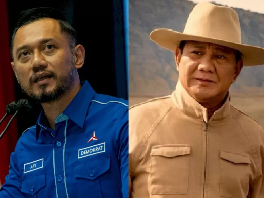 Kiri: Agus Harimurti Yudhoyono alias AHY. (ANTARA/Aditya Pradana Putra), kanan: Prabowo Subianto. (Instagram/@prabowo)