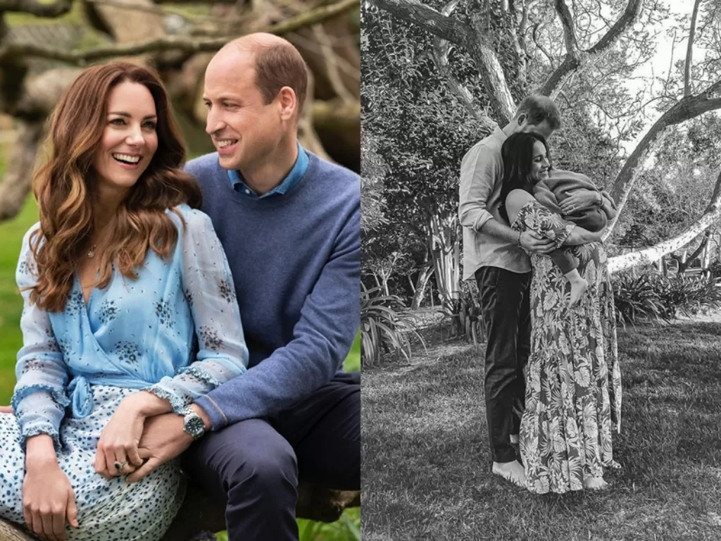 Pangeran William dan Kate Middleton. (Instagram/@dukeandduchessofcambridge) Pangeran Harry dan Meghan Markle. (Instagram/@meghanmarkles)