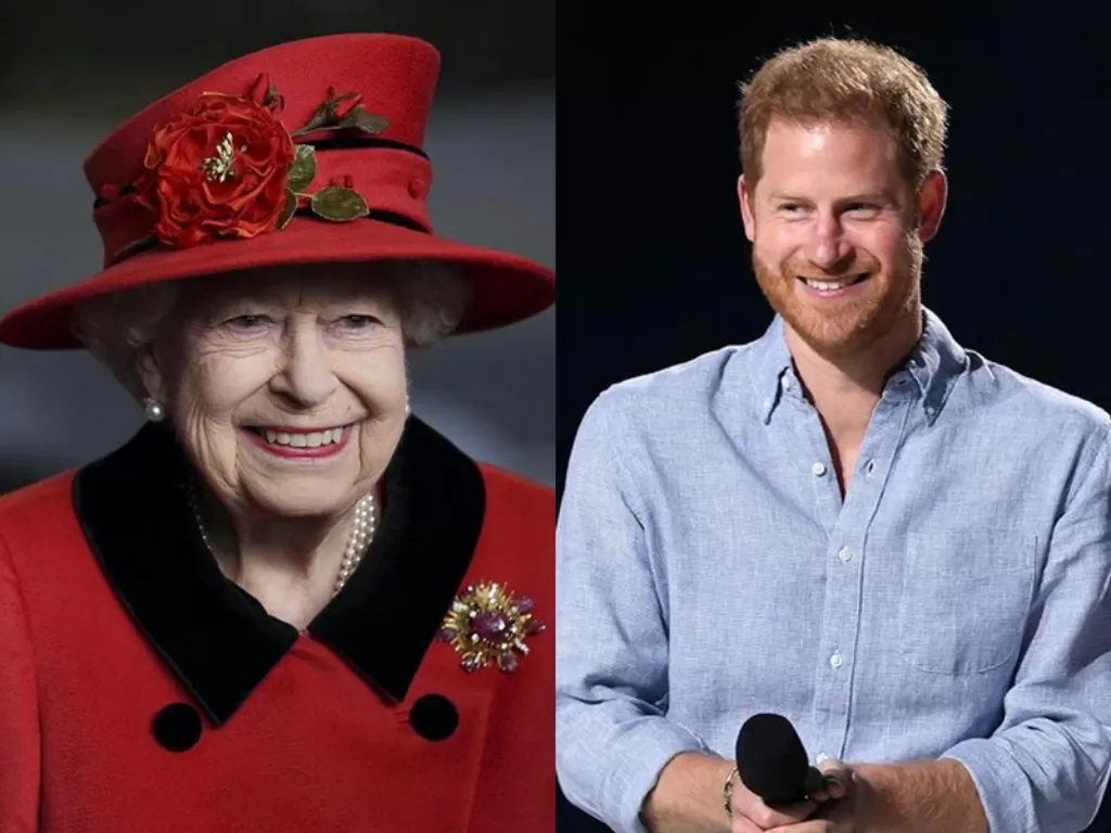 Ratu Elizabeth II dan Pangeran Harry. (Instagram/@theroyalfamily/@hrhofsussex)