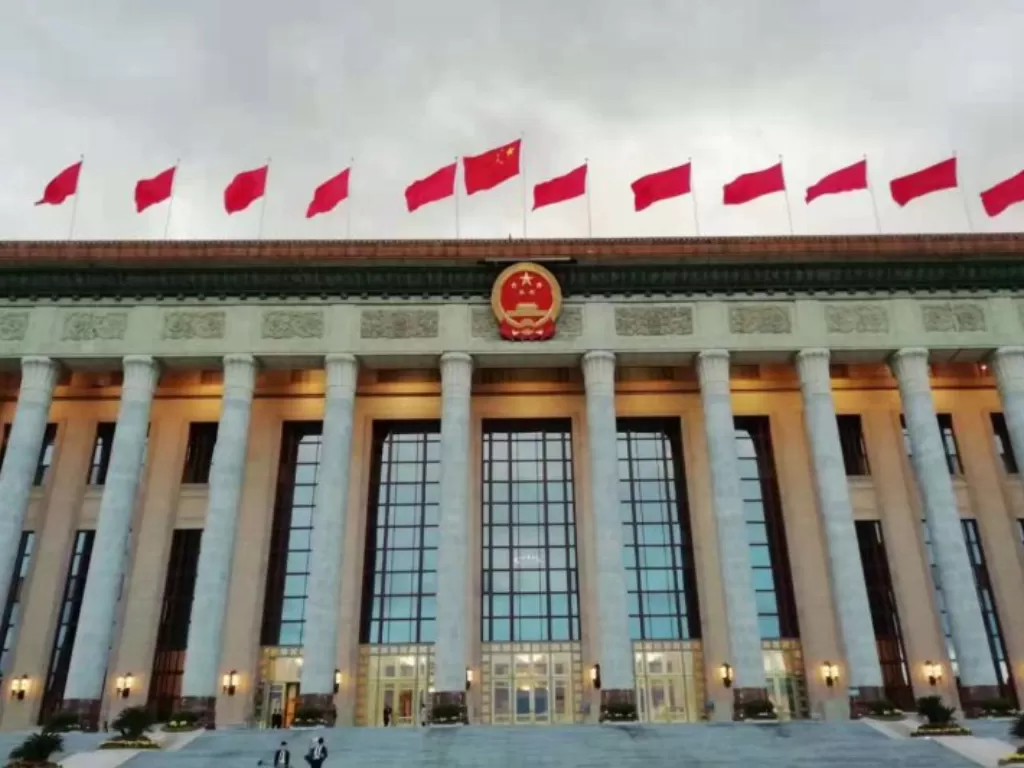 Balai Agung Rakyat di Beijing yang menjadi tempat sidang parlemen China. (ANTARA/M Irfan Ilmie)