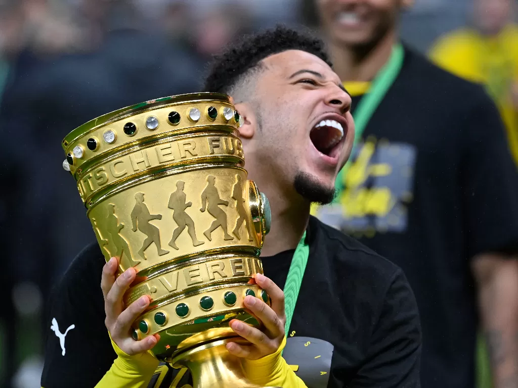 Gelandang Borussia Dortmund, Jadon Sancho. (photo/REUTERS/John Macdougall)