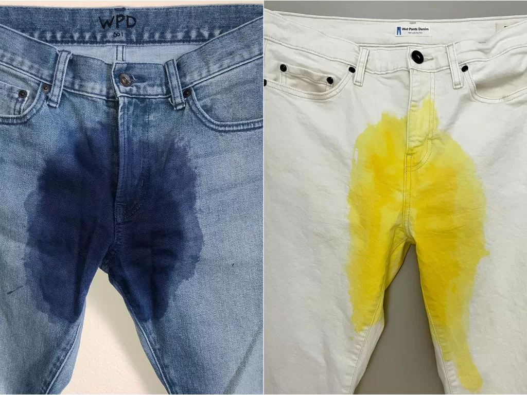 Celana jeans mengompol di celana (Instagram/wetpantsdenim)