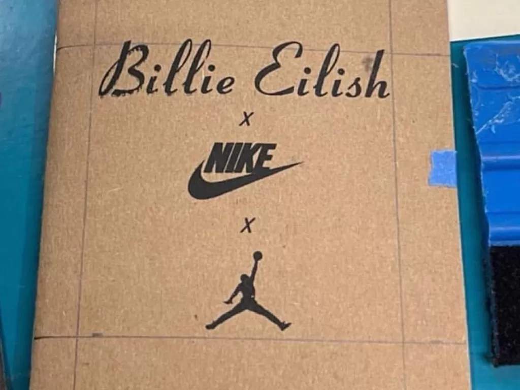 Tampilan rumor kolaborasi Nike Jordan Brand dengan Billie Eilish. (photo/Instagram/@thatsoleretriever)