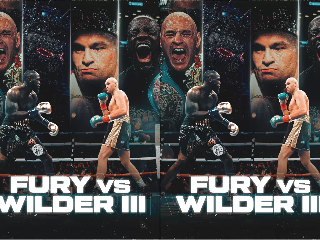 Duel tinju Tyson Fury vs Deontay Wilder, 24 Juli 2021. (photo/Twitter/BTSSportBoxing)