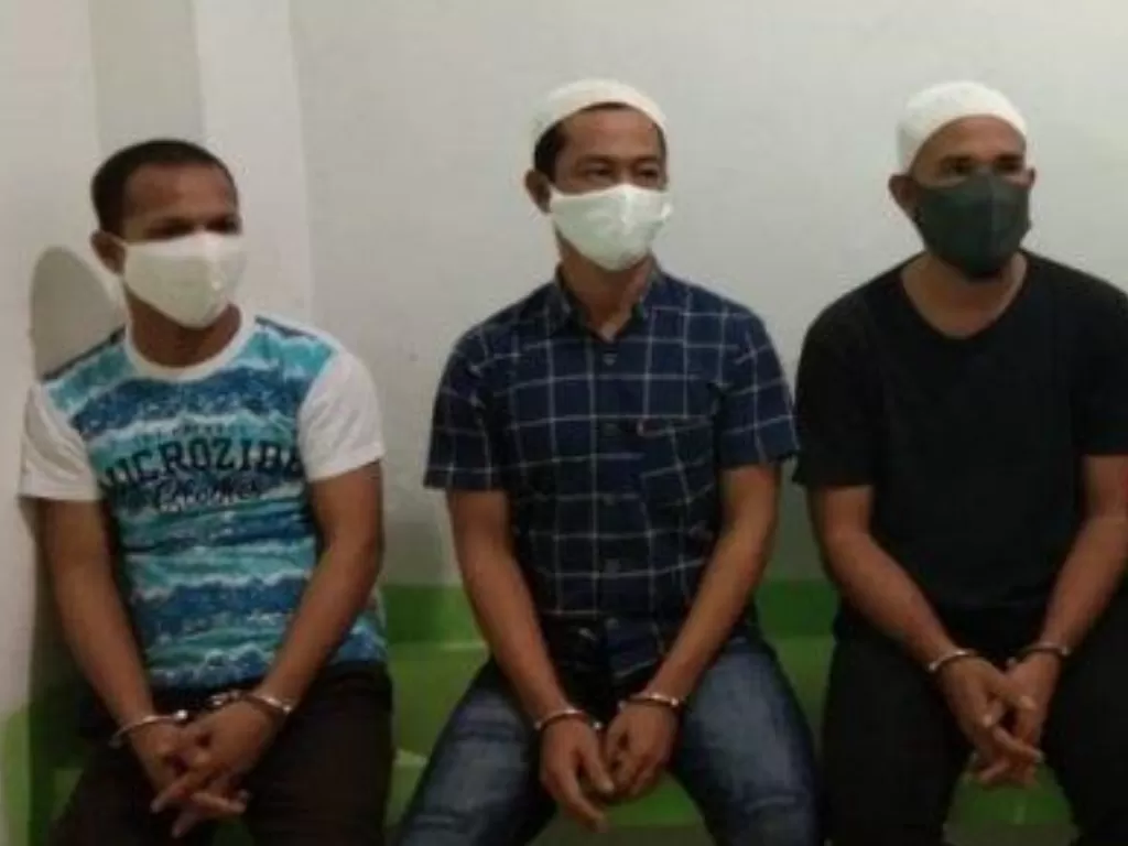 3 nelayan Aceh dijatuhi hukuman penjara 5 tahun oleh PN Lhoksukon karena menyelamatkan warga etnis Rohingya. (Foto: Kejaksaan Negeri Aceh Utara)