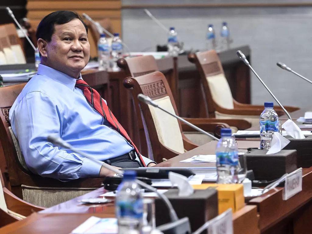 Menteri Pertahanan RI, Prabowo Subianto. (photo/ANTARA FOTO/Muhammad Adimaja)