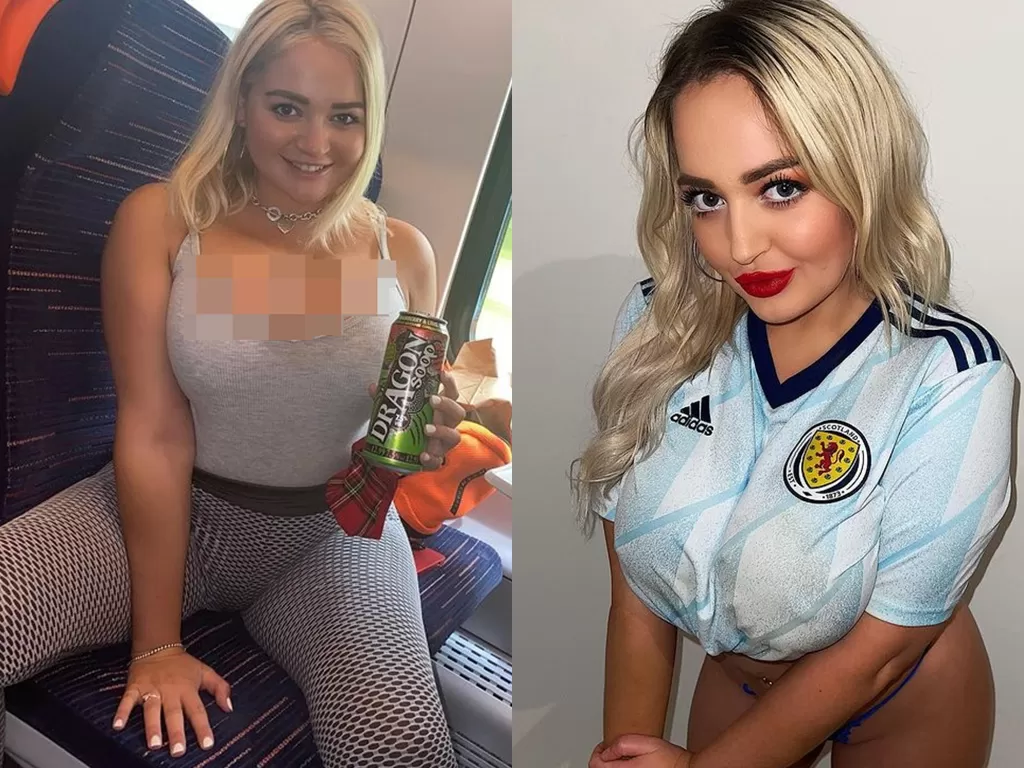 Model porno ini akan memberikan video nakal kepada tim nasional Skotlandia jika menang dengan Inggris. (Photo/Instagram/@misslanawolf)
