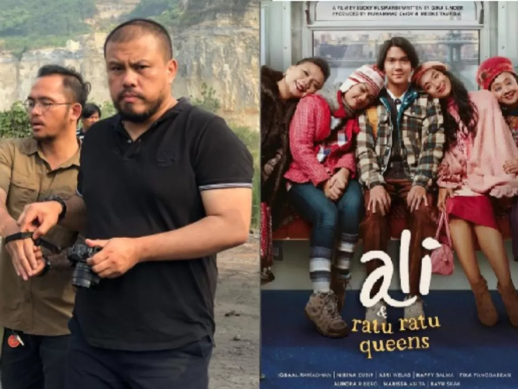 Joko Anwar dan Poster film 'Ali & Ratu Ratu Queens. (Instagram/@jokoanwar).