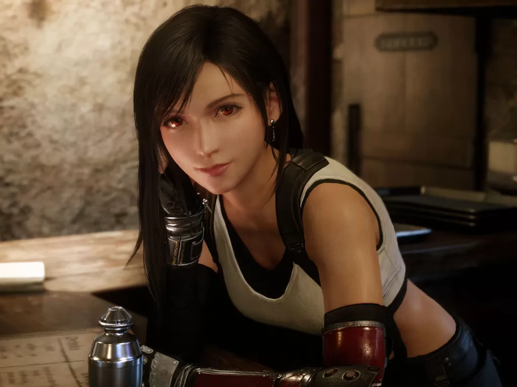 Tampilan karakter Tifa Lockhart di Final Fantasy VII Remake (photo/Square Enix)