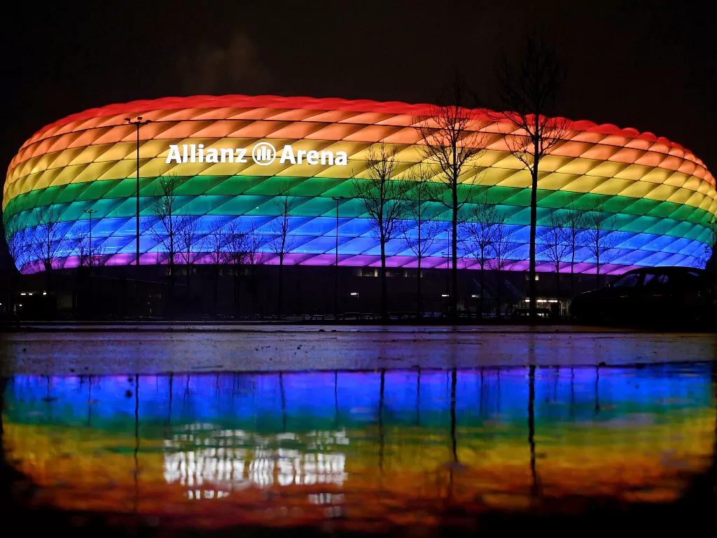 Allianz Arena bakal menggelar laga Jerman vs Hungaria (REUTERS/Andreas Gebert).