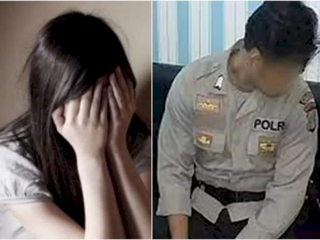Ilustrasi oknum polisi dan gadis diperkosa. (Ist.)