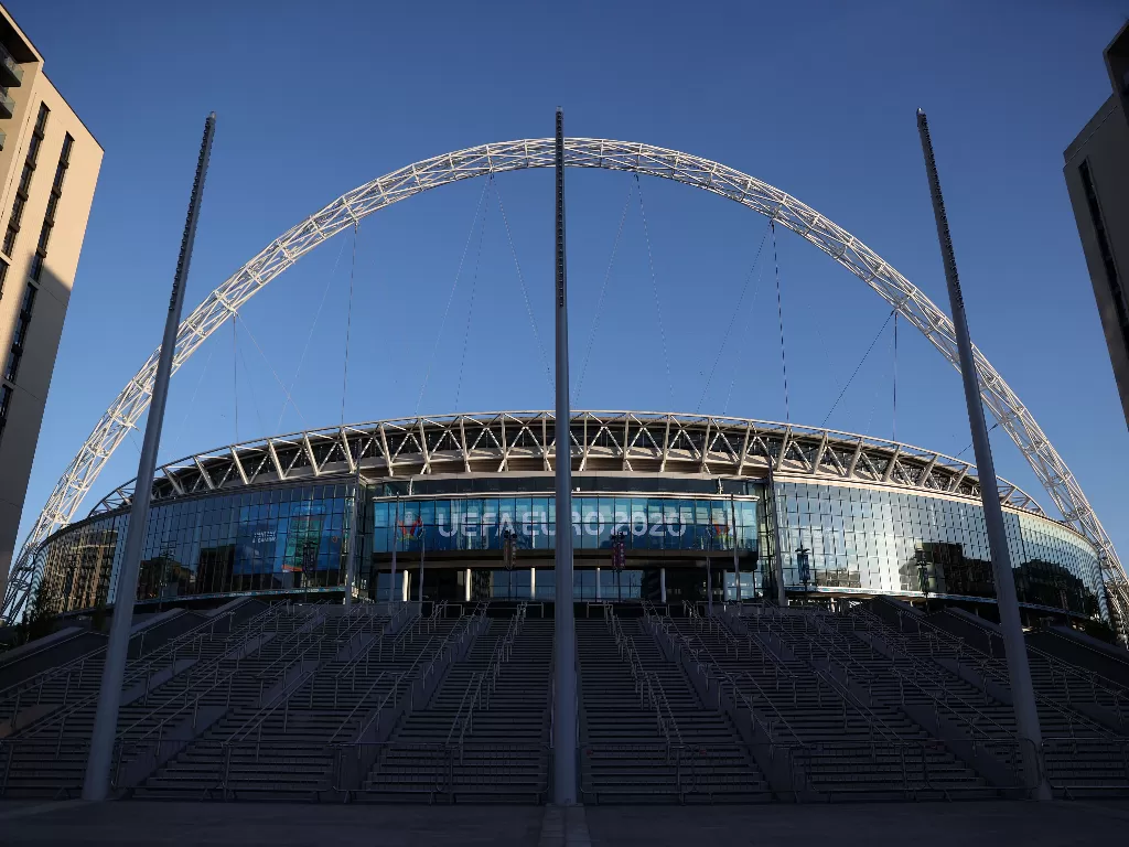  Wembley Stadium ahead of the England v Croatia match - Wembley Stadium, London, Britain - June 12, 2021 (photo/REUTERS/Carl Recine)
