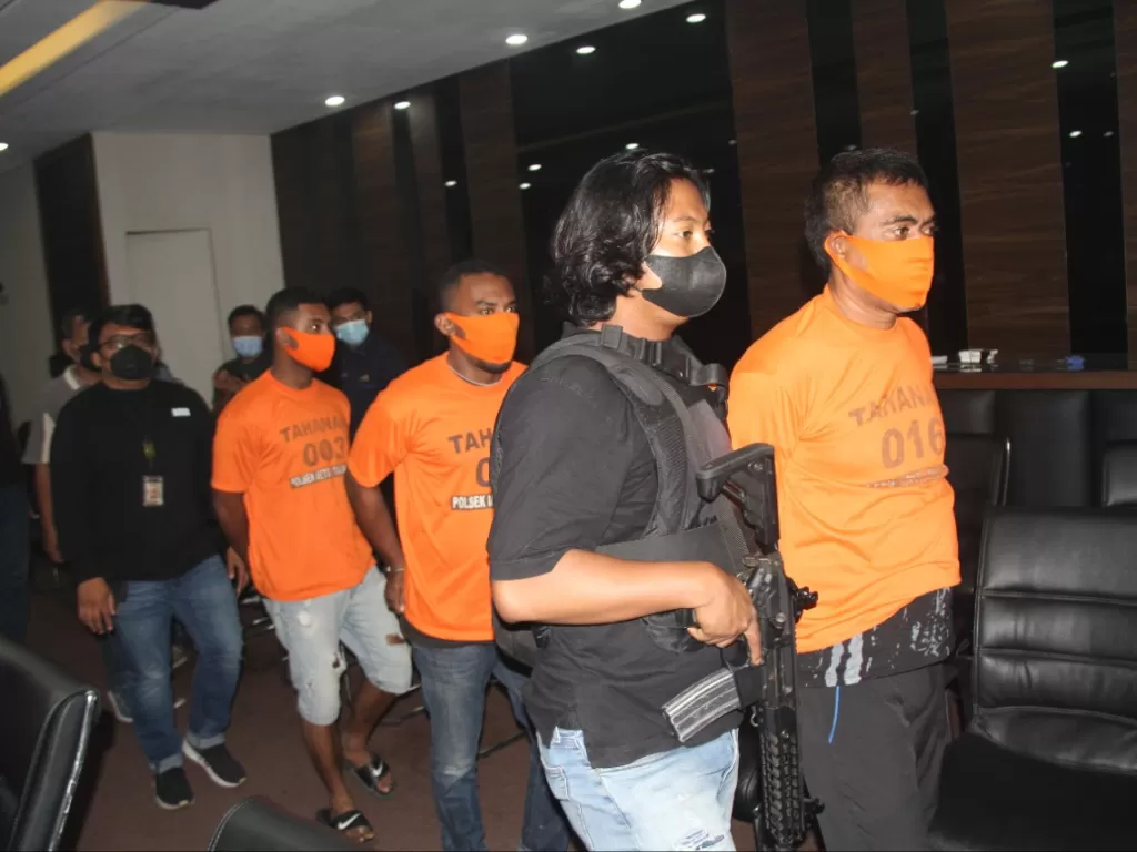 Konferensi pers kasus penembakan pelajar di Jakbar. (Dok. Humas Polres Metro Jakarta Barat)
