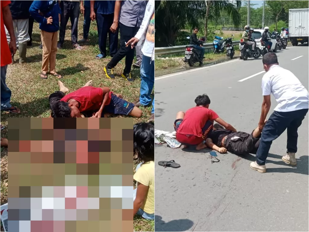 Pria ditemukan tewas di tengah Jalan Kualanamu (Istimewa)