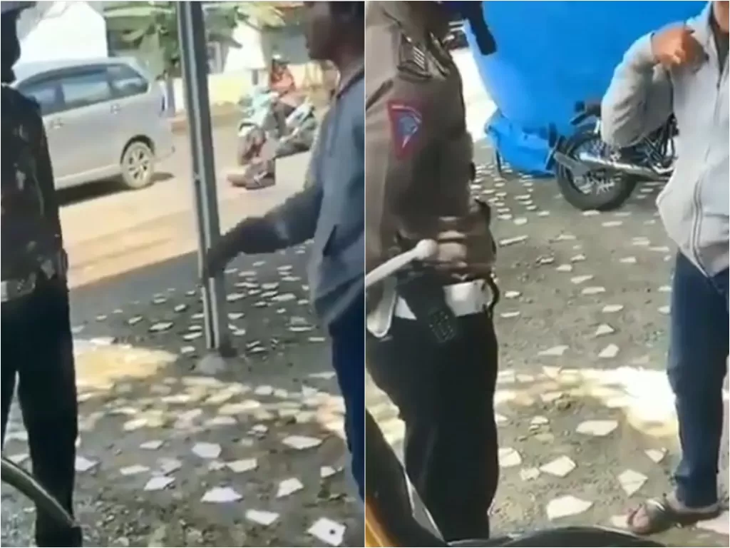Pria cekcok mulut dengan polisi di Bone lantaran merasa dirugikan saat dirazia (Instagram/jayalah.negriku)