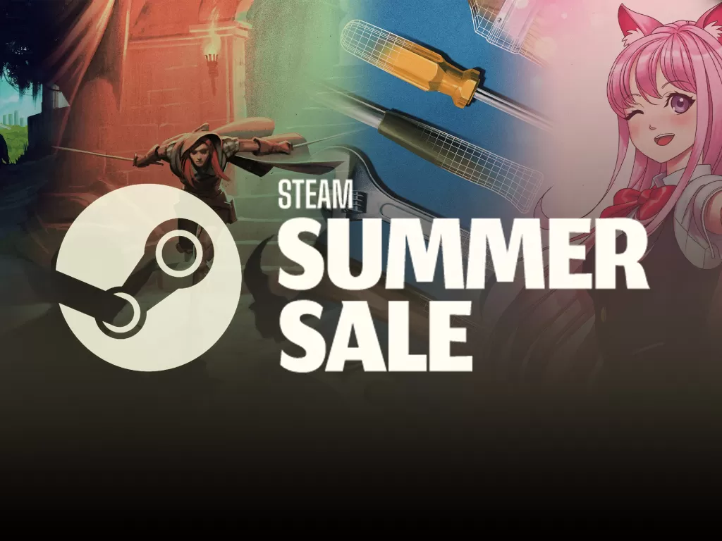 Tampilan logo Steam Summer Sale 2021 (photo/Valve/Steam)