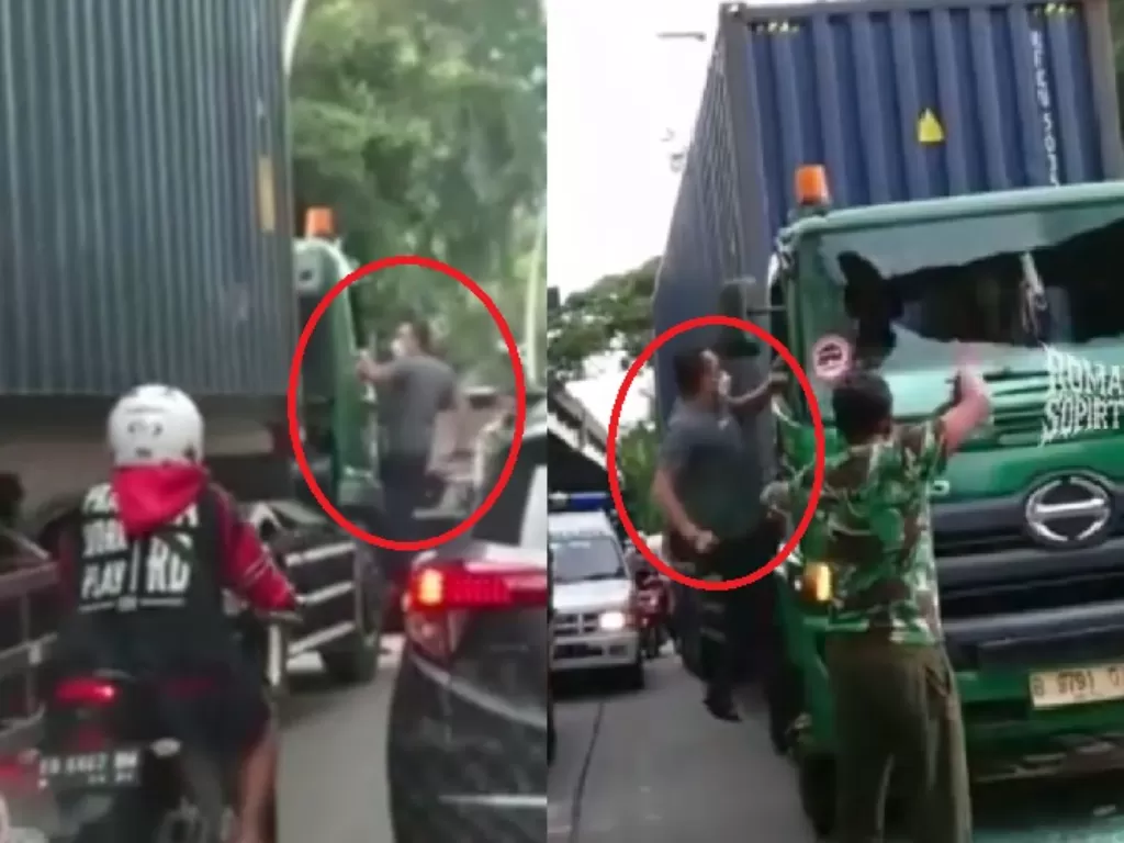 Pengemudi Pajero Sok Jago yang Hajar Sopir Truk di Jakut Akhirnya Diciduk Polisi. (Instagram/@romansasopirtruk).